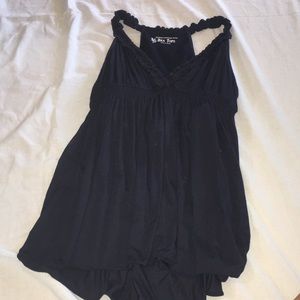 Navy blue low cut bra top